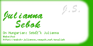 julianna sebok business card